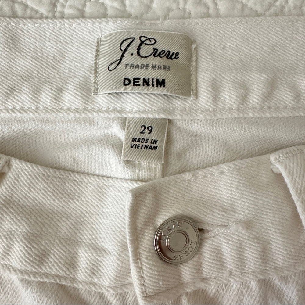 J. Crew Trademark White Denim Mini Skirt Women’s Size 29 H6148 100% Cotton - Picture 3 of 12